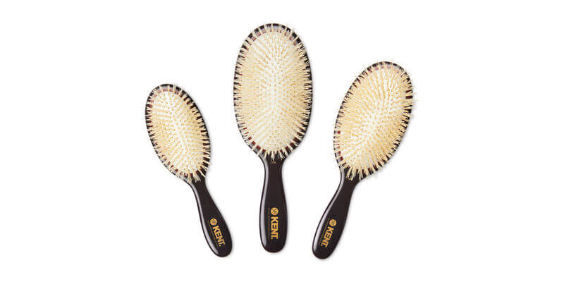 แปรงหวีผม KENT รุ่น CLASSIC SHINE ขนาดใหญ่ ขนหมูป่าแท้สีขาว ขนนุ่ม นำเข้าจากอังกฤษ